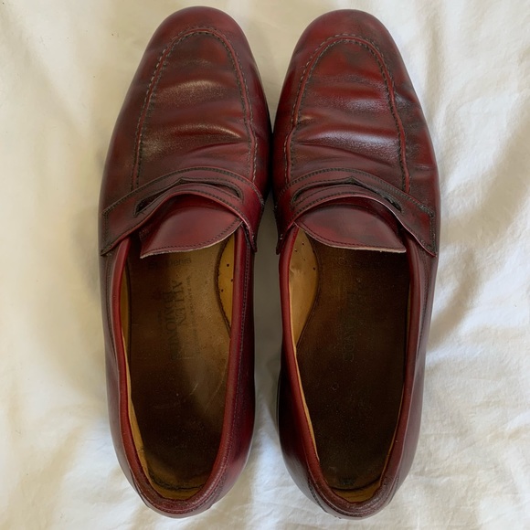 Allen Edmonds St. Denis Burgundy Leather Penny Loafer, men’s 10, dress, career main image 16